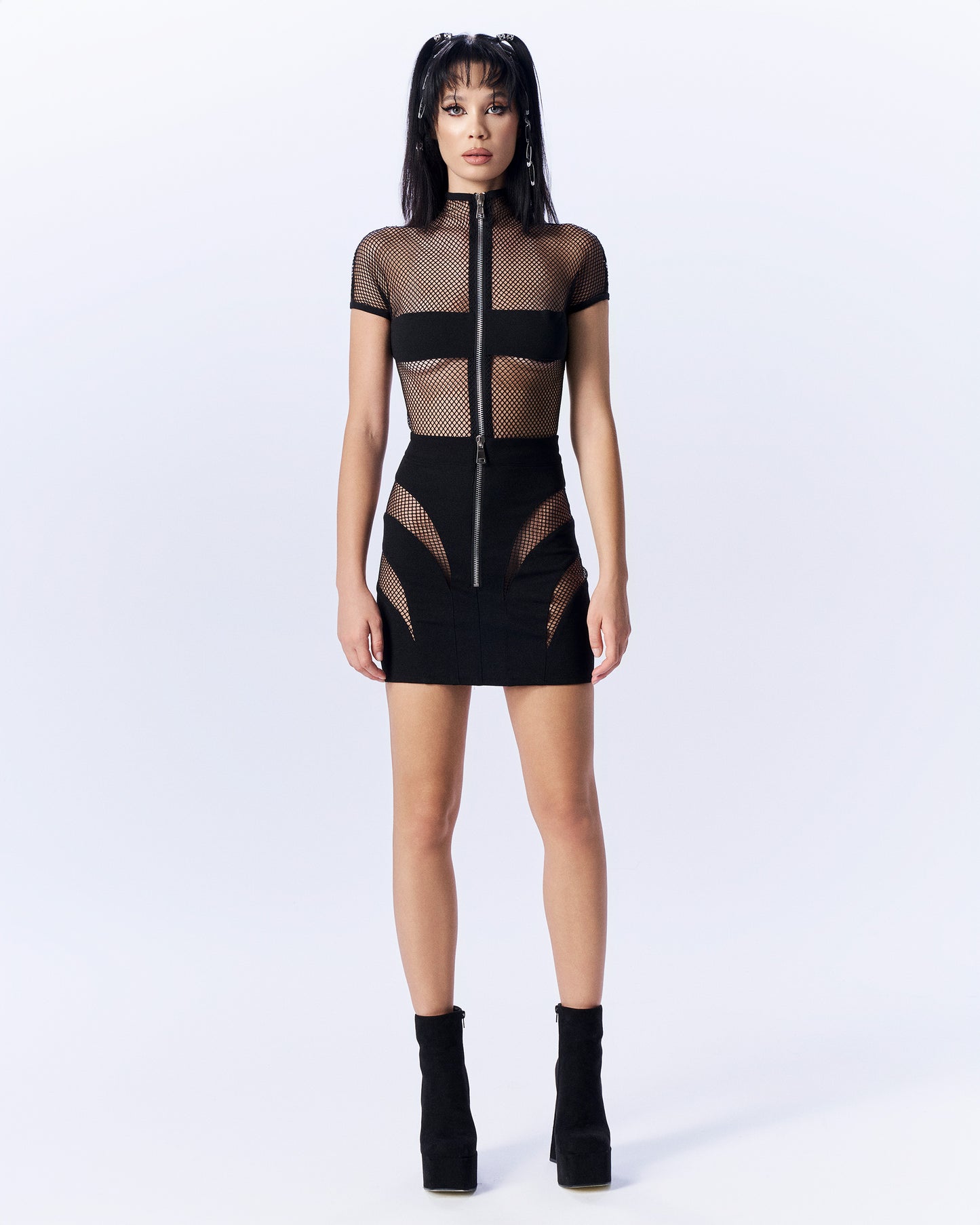 Crossover Mesh Skirt