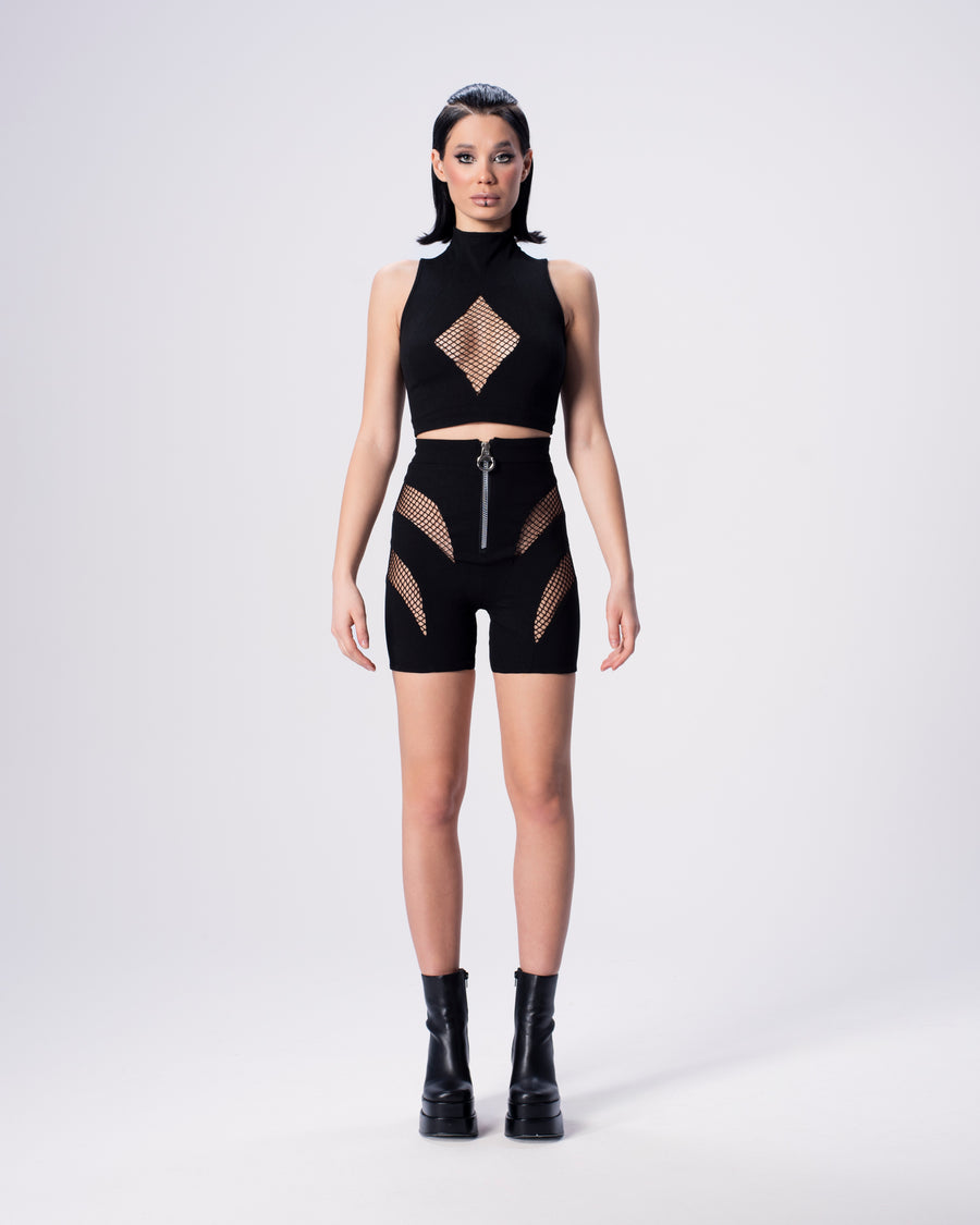 Crossover Mesh Shorts